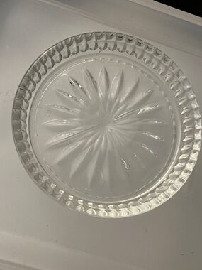 VintagePrincess House Clear Glass Starburst Coaster (1)